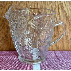 Princess House Fantasia Creamer 3.5" chintz holiday poinsettia all over pattern